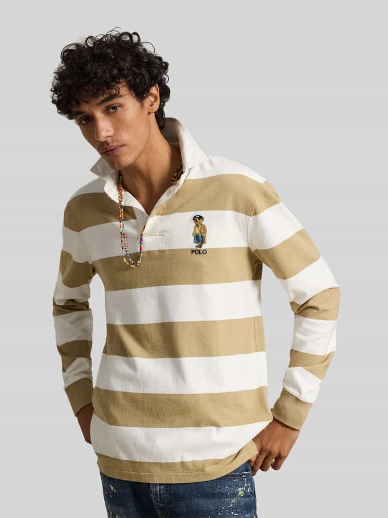 Polo Ralph Lauren relaxed fit poloshirt van mix van katoen en viscose