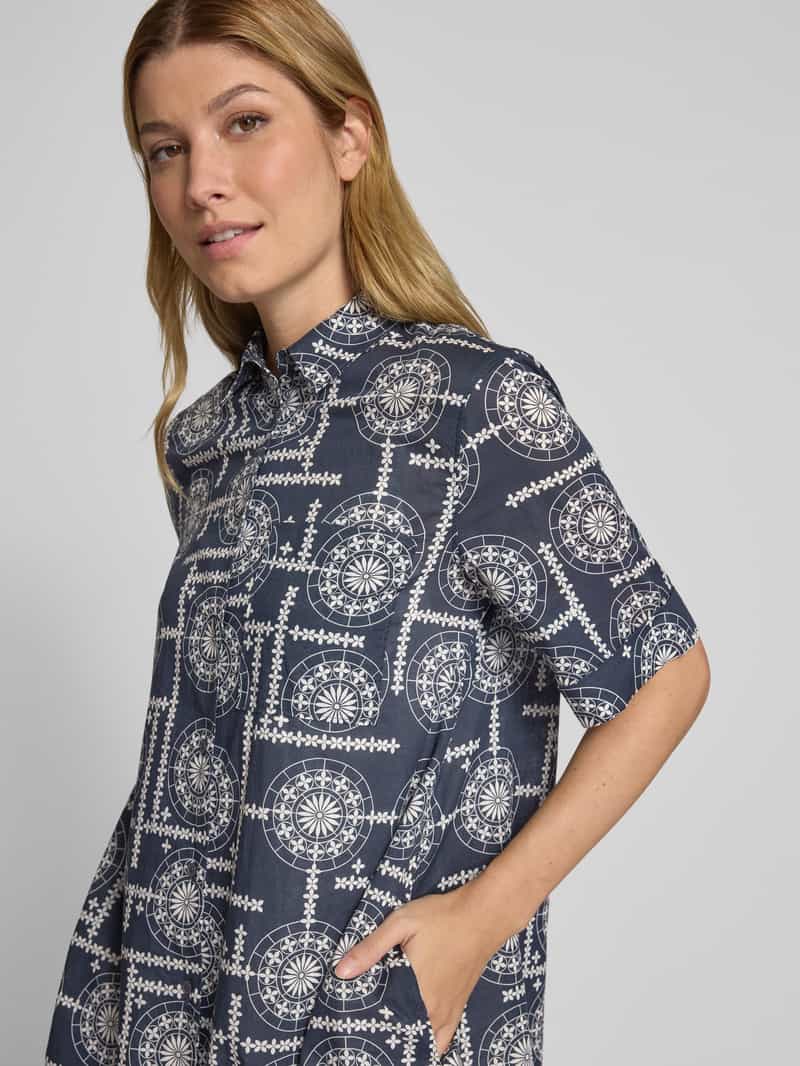 Marc O'Polo Relaxed fit overhemdjurk van katoenen voile