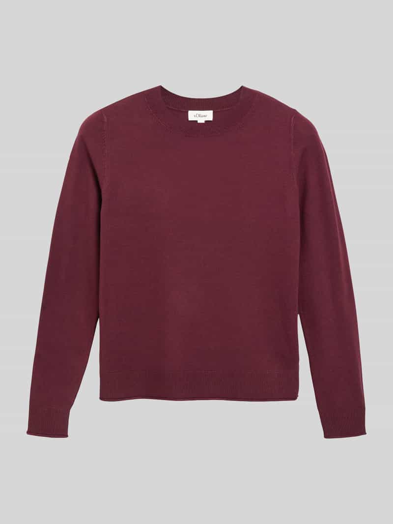 Slim fit pullover van viscosemix