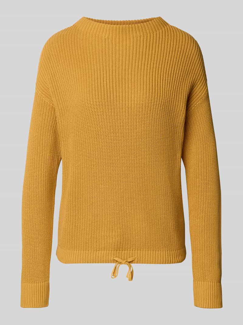Jake*s Casual Gebreide pullover met opstaande kraag en tunnelkoord