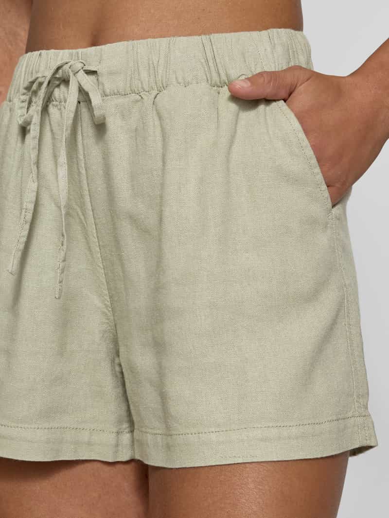 Only Loose fit korte broek van een mix van viscose en linnen model 'CARO'