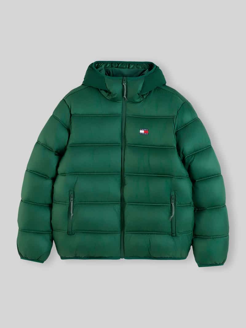Tommy Jeans Regular Fit gewatteerd jack met capuchonkraag