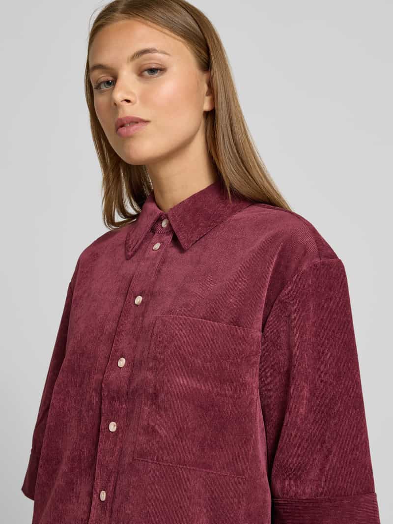 Opus Relaxed fit overhemdblouse met borstzak model 'Faisa'