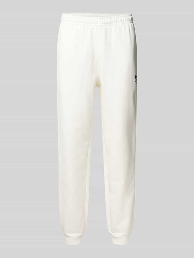 Lacoste Tapered sweatpants van puur katoen