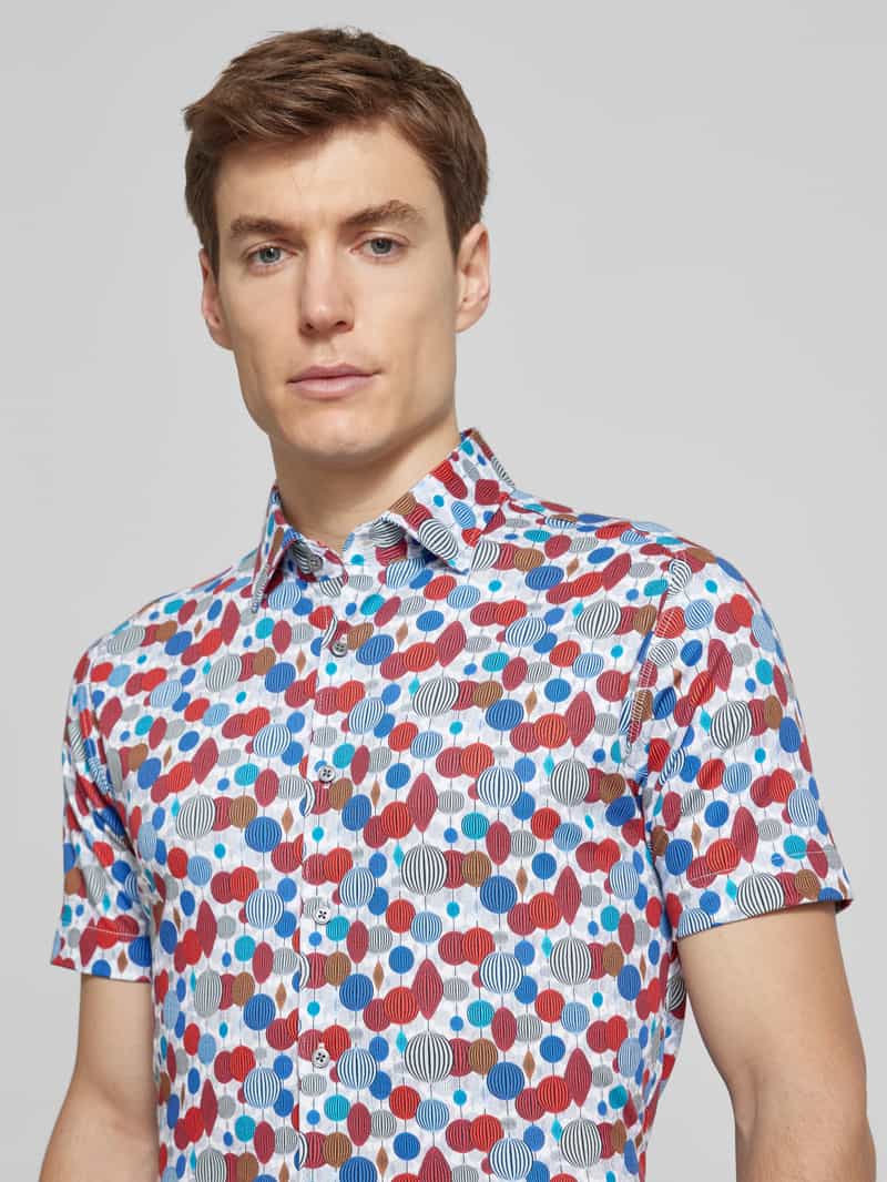 Desoto Slim fit vrijetijdsoverhemd met kentkraag