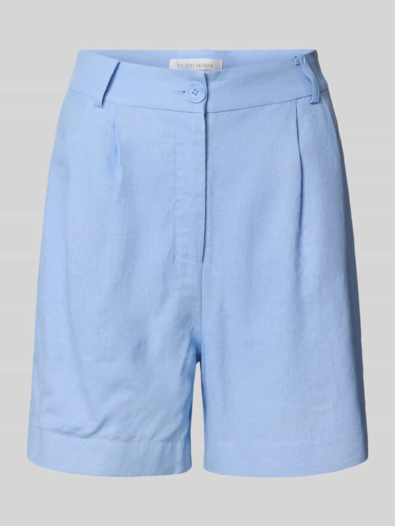 GUIDO MARIA KRETSCHMER WOMAN Flared linnen korte broek met bandplooien model 'SAMIRA'