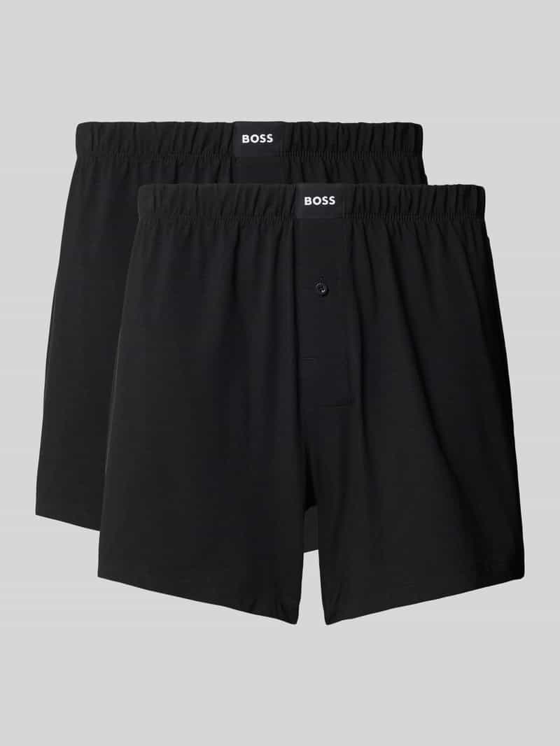 Boss Regular fit boxershort van katoenmix in een set van 2 stuks
