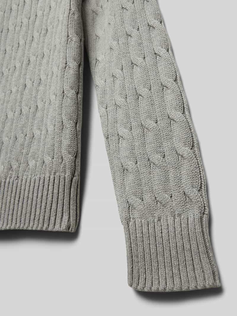 Polo Ralph Lauren Teens Gebreide pulllover met opstaande kraag en ritssluiting