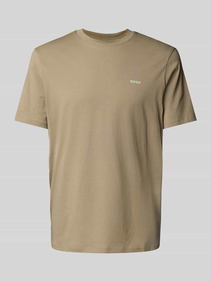 HUGO T-shirt met labelprint model 'Dero'