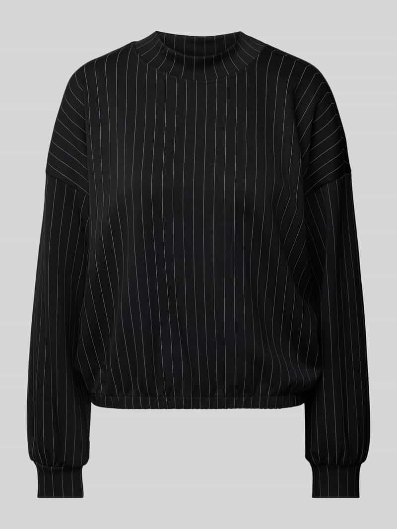 Tom Tailor Denim Loose fit sweatshirt van modalmix met krijtstreep