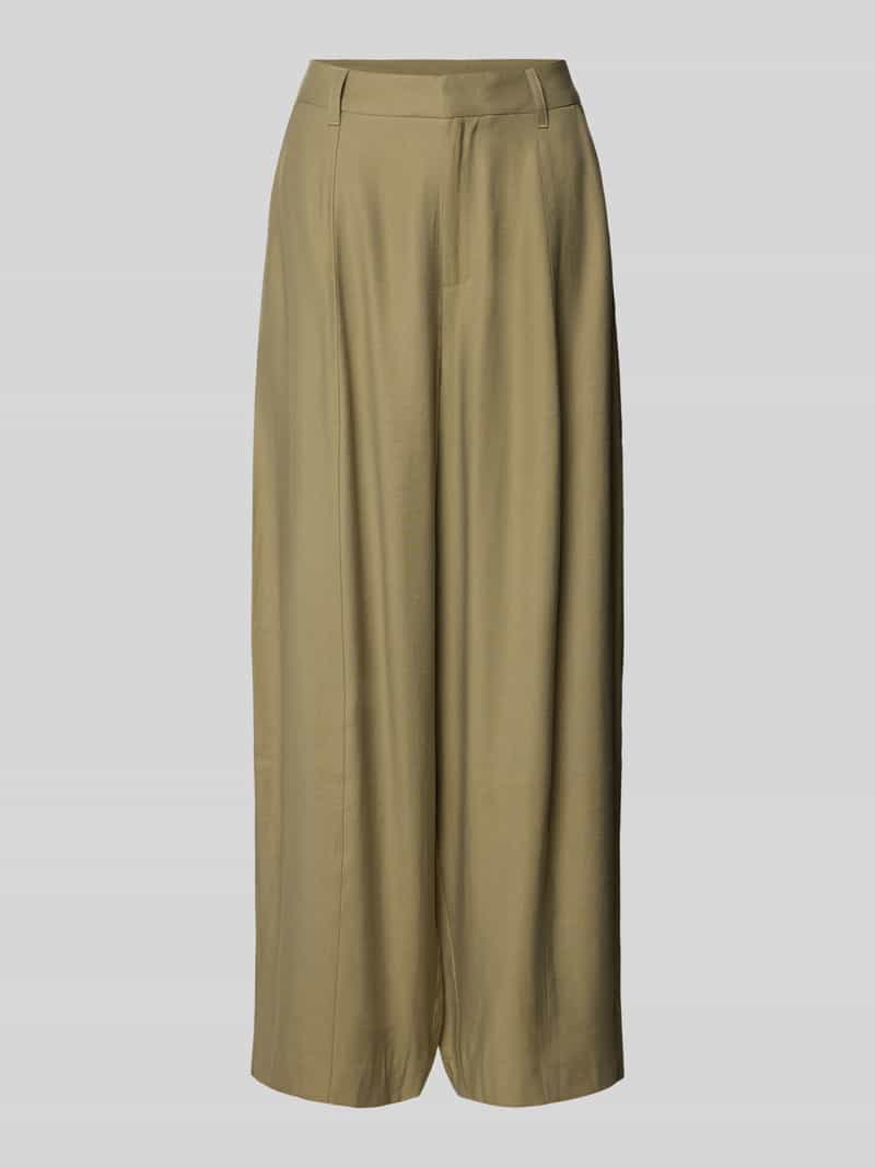 American vintage Wide fit stoffen broek met lengtenaden model 'LANOW'