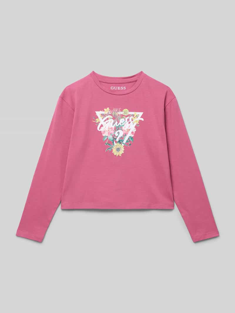 Guess Shirt met lange mouwen en labelprint