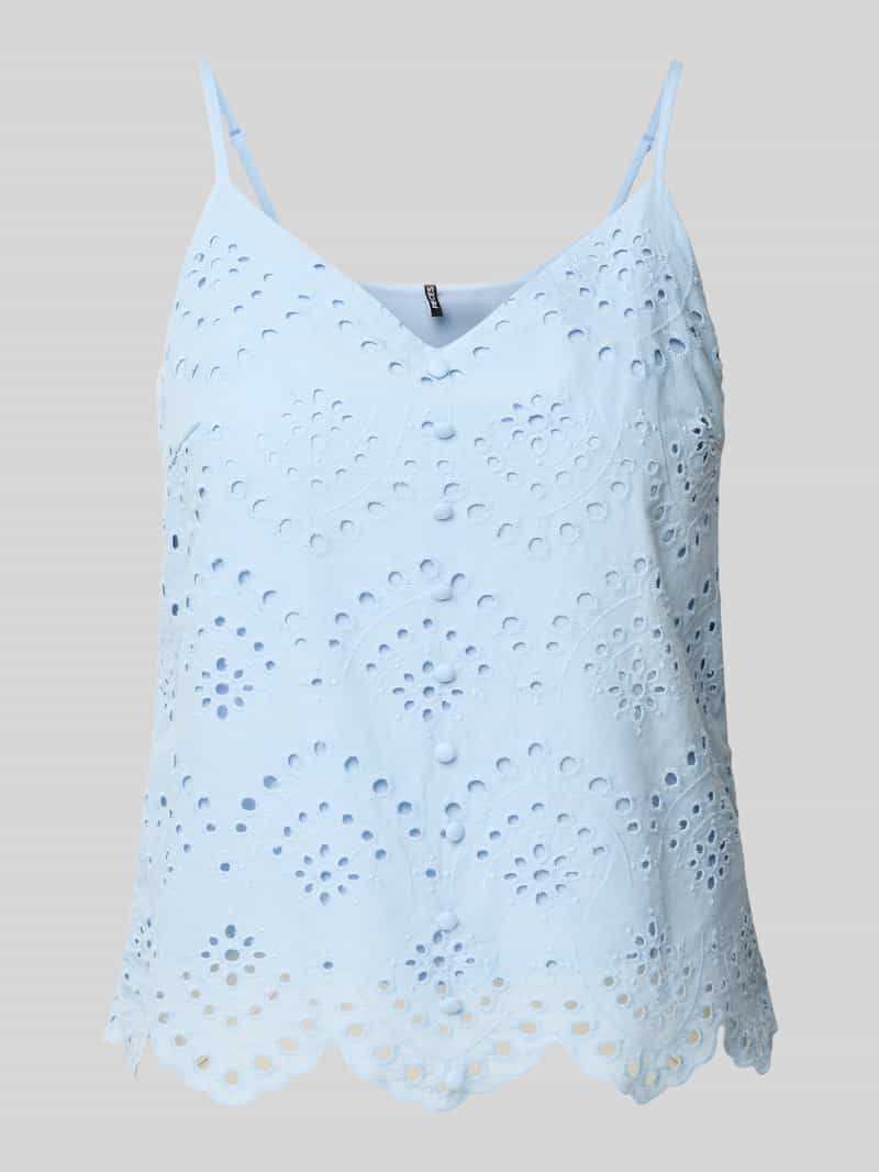 Pieces Regular fit blousetop van puur katoen model 'VILDE'