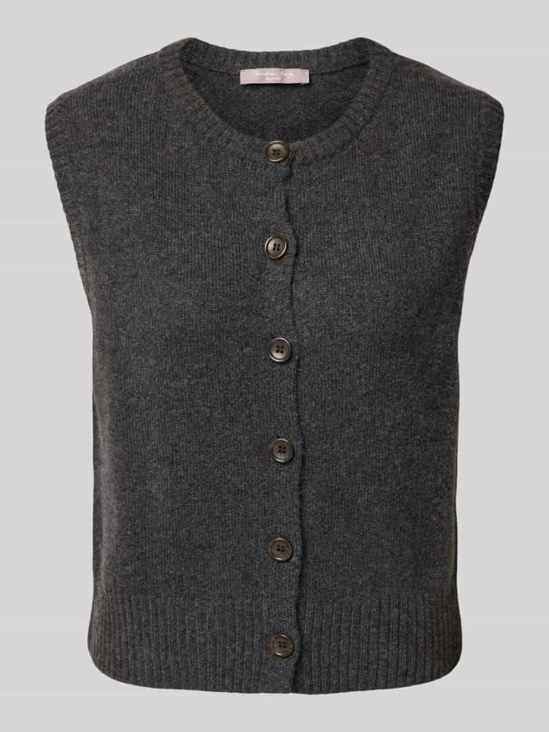 Christian Berg Woman Selection Regular fit gilet van katoenmix in gebreide look