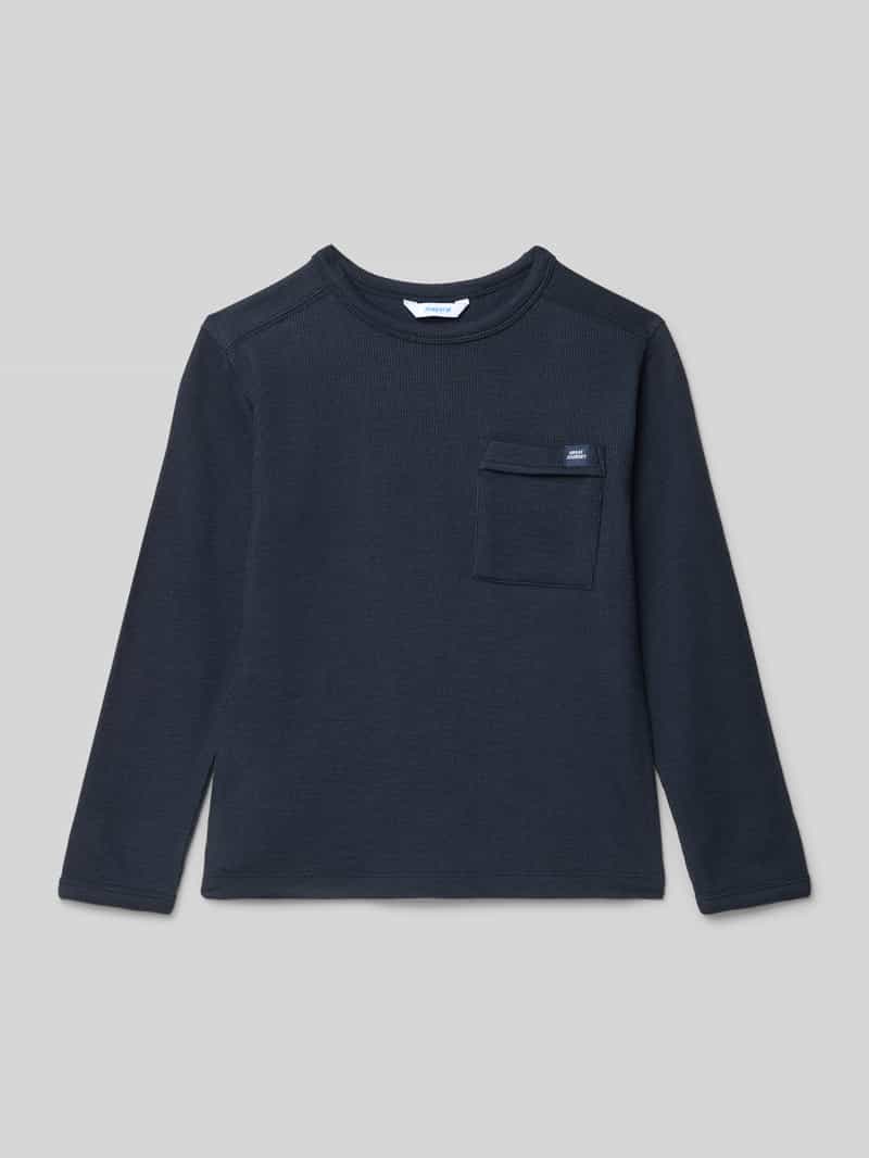 Mayoral Regular fit shirt met lange mouwen en borstzak