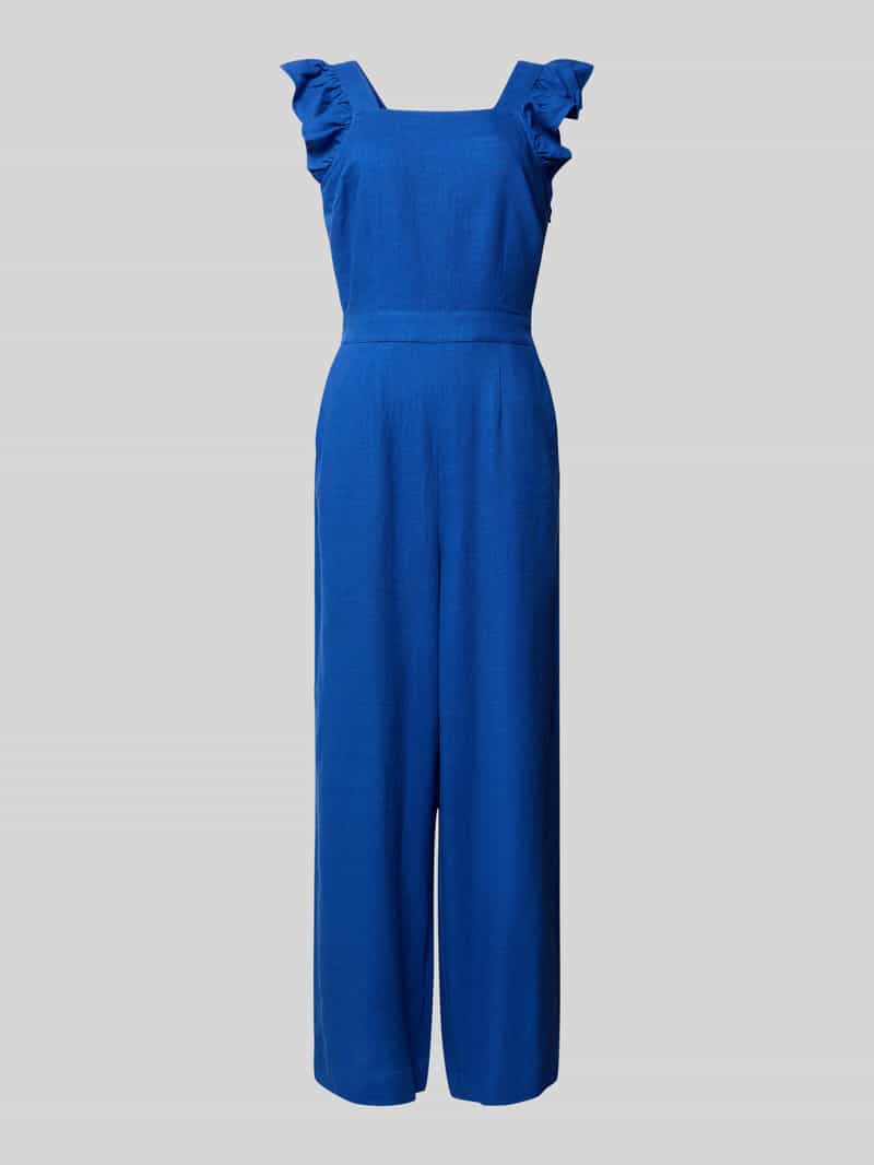 Loose fit jumpsuit van een mix van viscose en linnen, model 'ISMA'