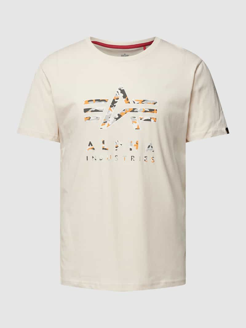 alpha industries T-shirt met labelprint model 'Camo'