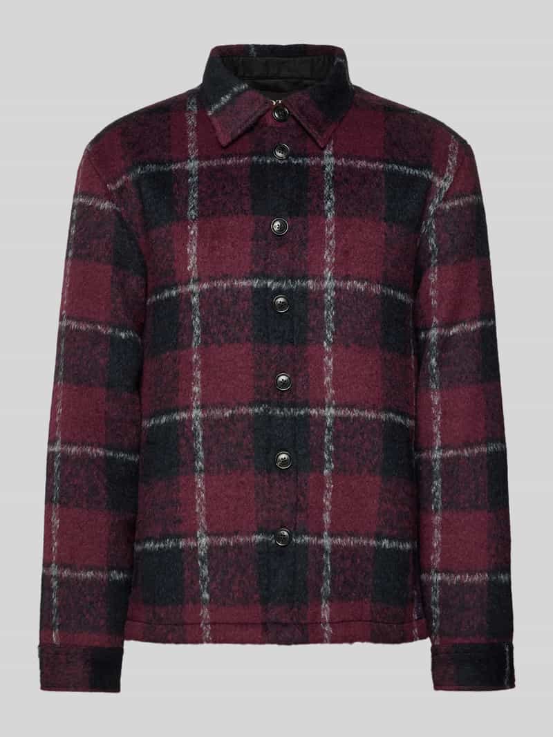 Regular fit overhemdjack met wol