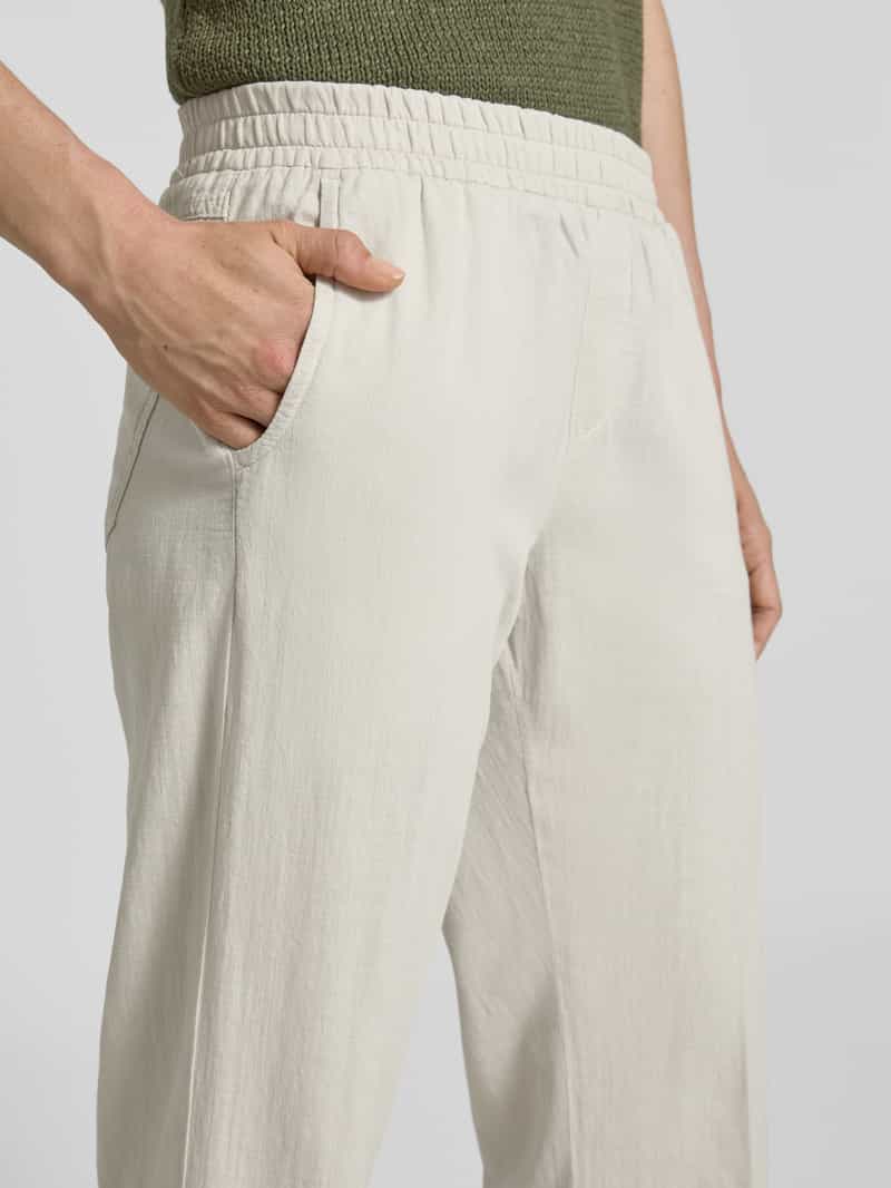 Angels Straight leg stoffen broek met elastische band model 'Linn'