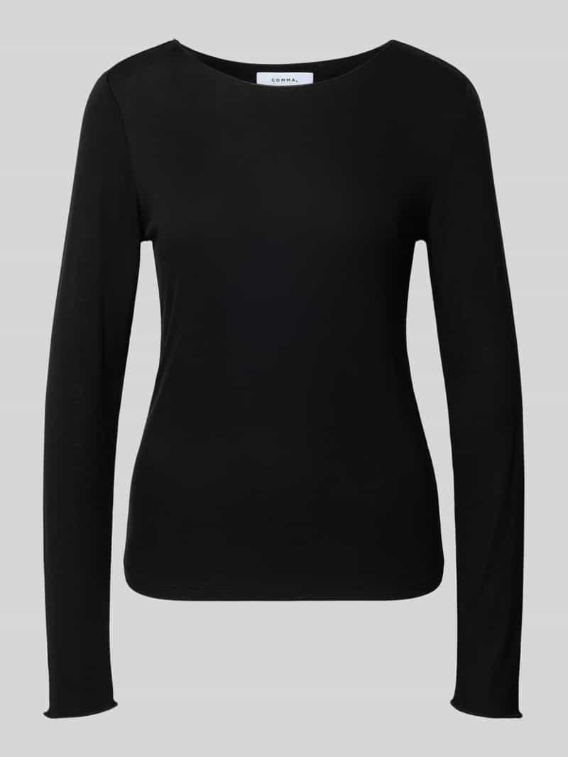 Comma Shirt met lange mouwen van lyocellmix