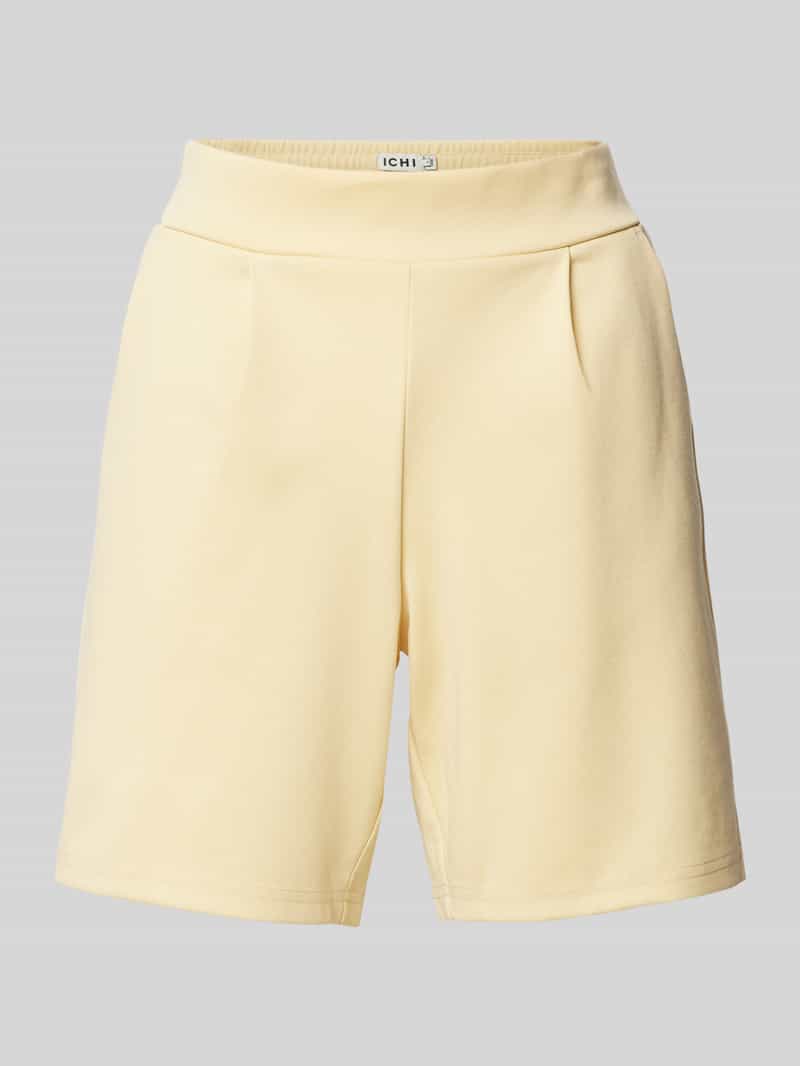 Ichi Regular fit korte broek met bandplooien model 'Kate'