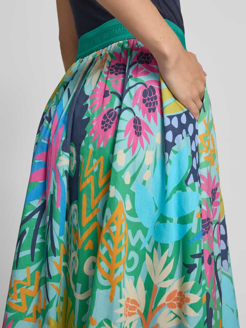 milano italy Midirok met elastische band met label