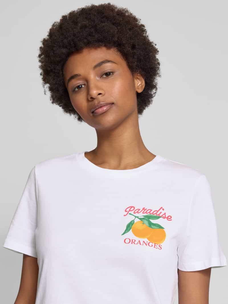 Pieces Regular fit T-shirt van puur katoen model 'SUMMER'