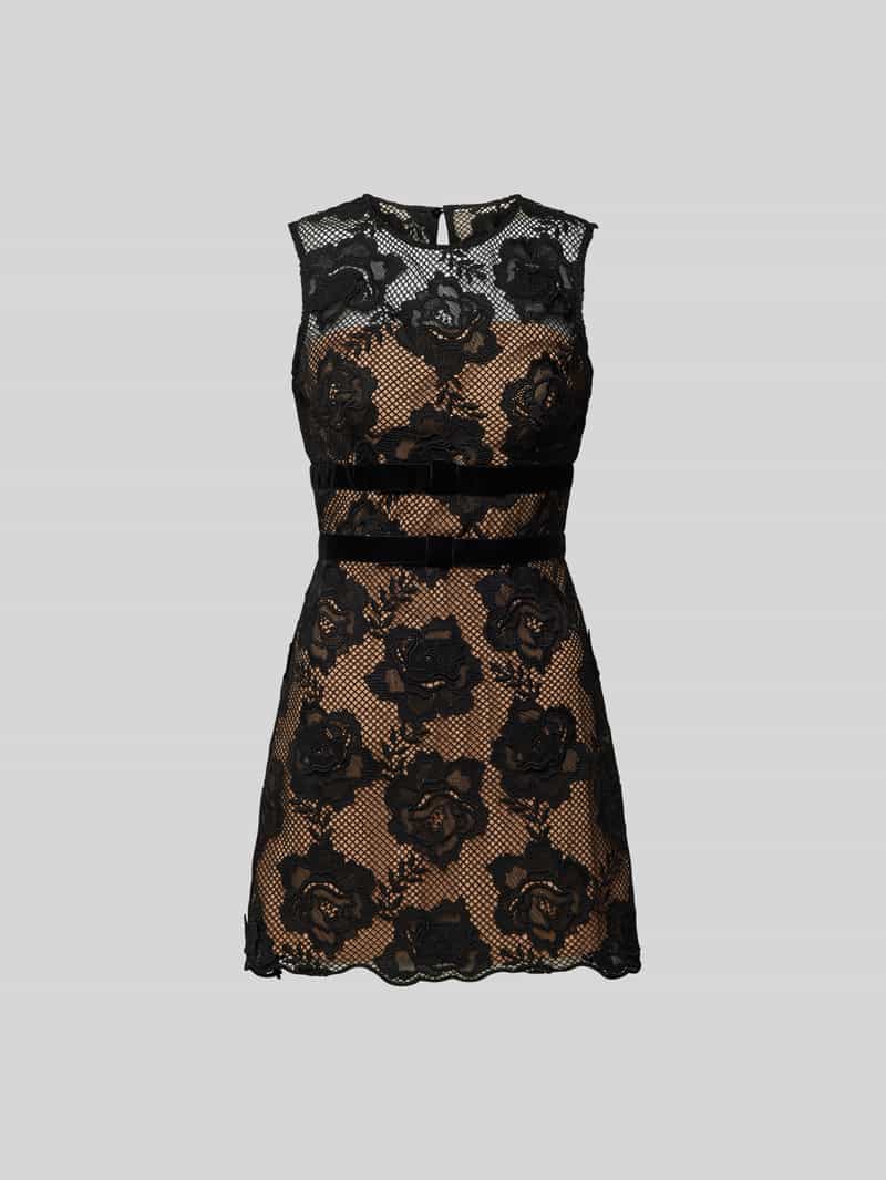 Mini-jurk met broderie anglaise