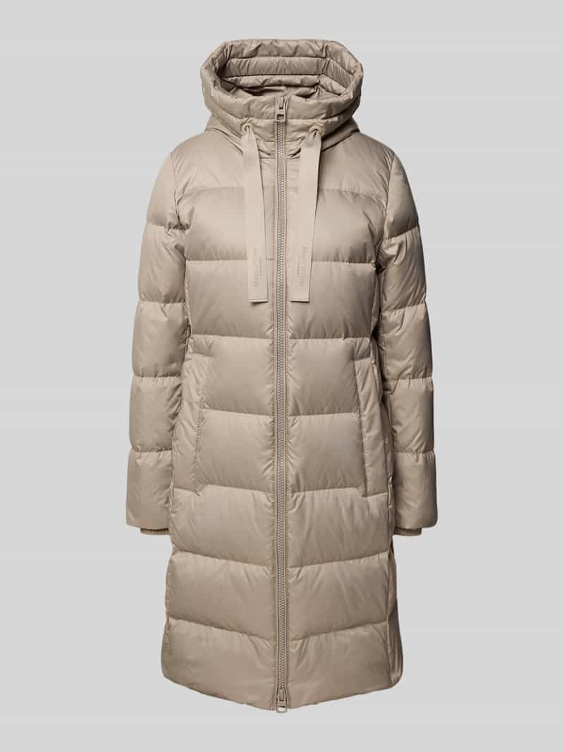 Marc O'Polo Shaped fit lange donsjas met capuchon