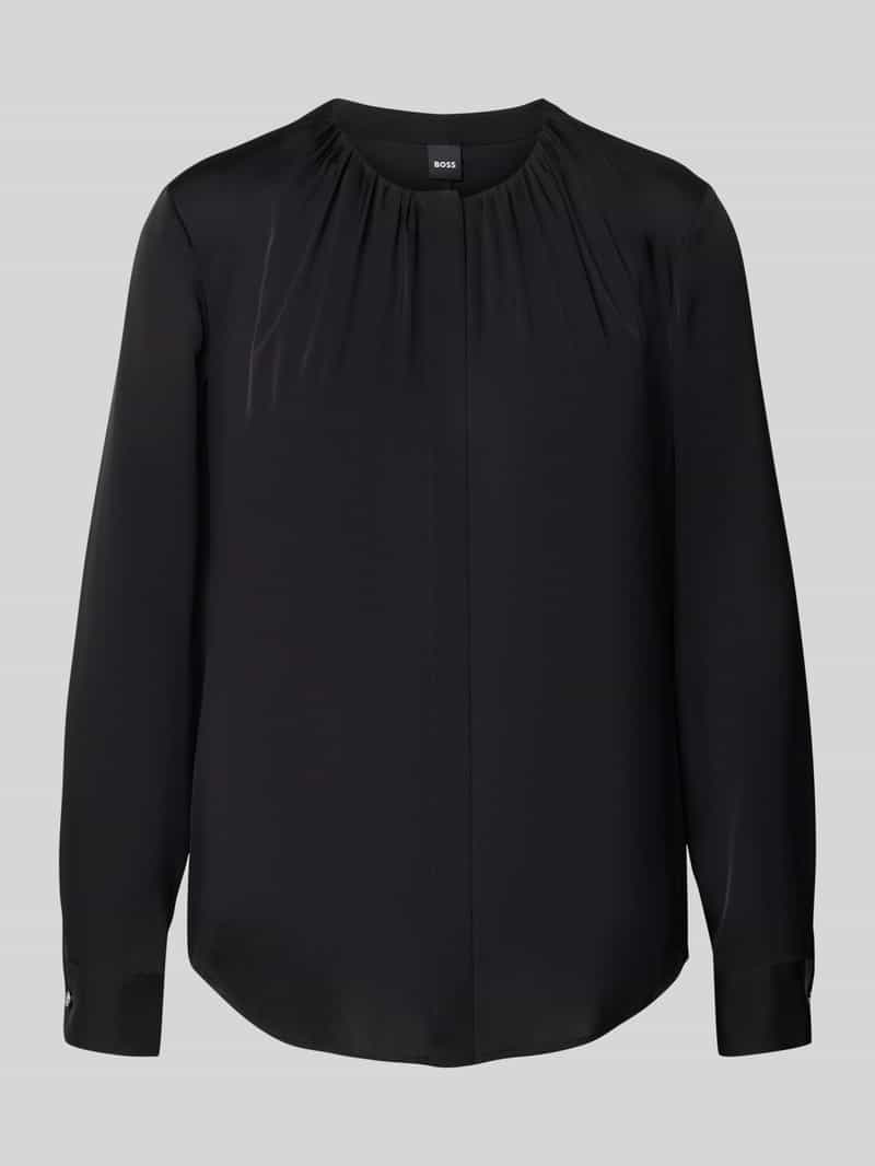 Boss Slim fit blouse met plooien model 'Banorah'