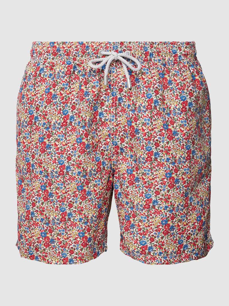 Zwembroek met all-over motief, model 'GUSTAVIA' MC2 Saint Barth