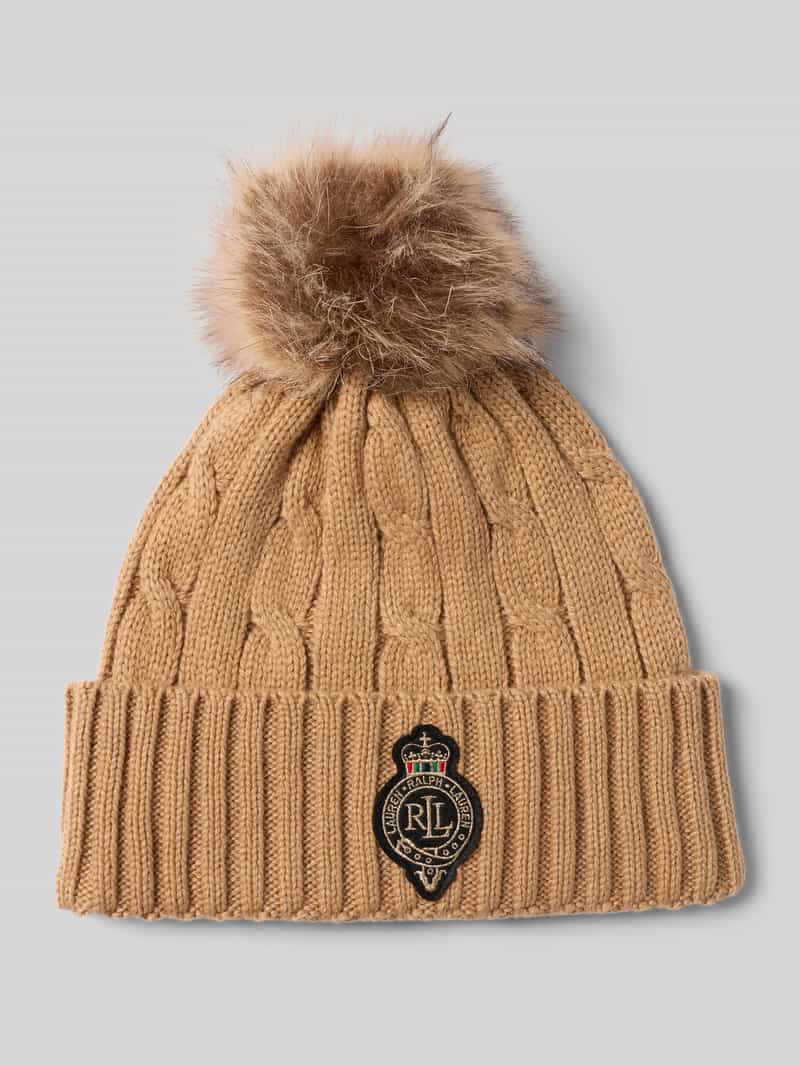 Lauren Ralph Lauren Gebreide muts met pompom