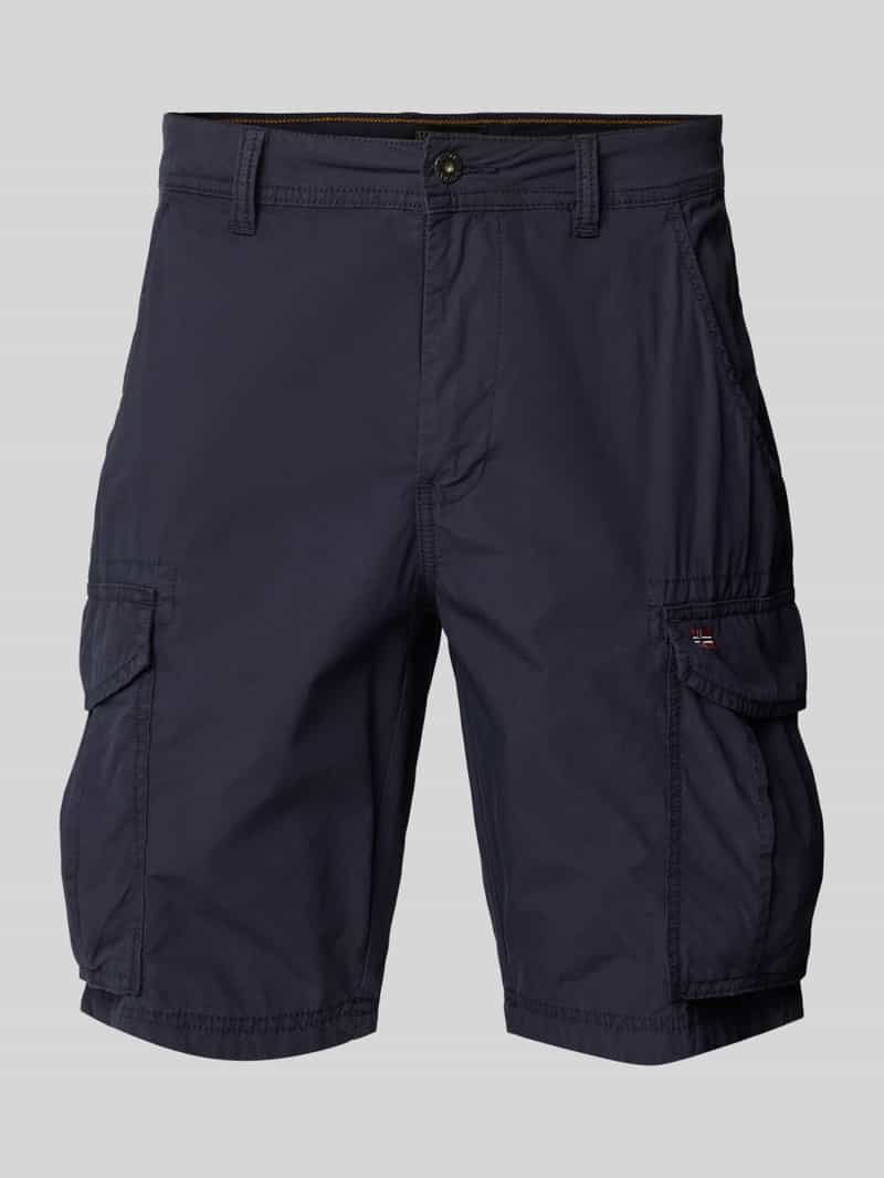 Napapijri Loose fit korte cargobroek met logostitching model 'NOTO 2.0'