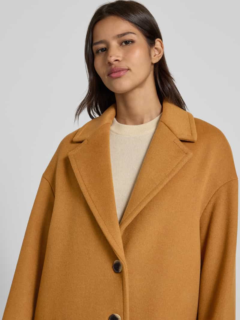 MAX&Co. Relaxed fit lange wollen jas met reverskraag model 'TAROCCO'