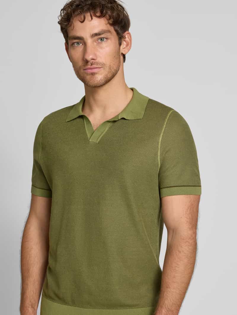 Boss Poloshirt met V-hals model 'Januluca'