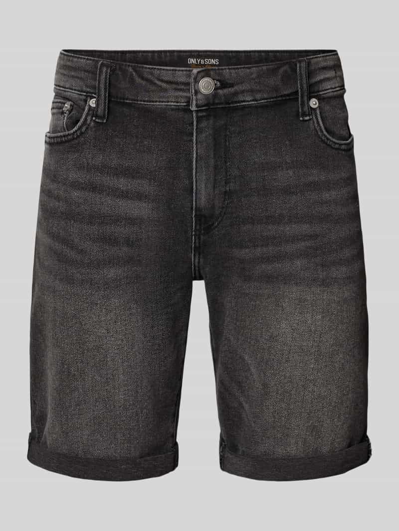regular fit korte jeans van katoenmix model 'PLY'