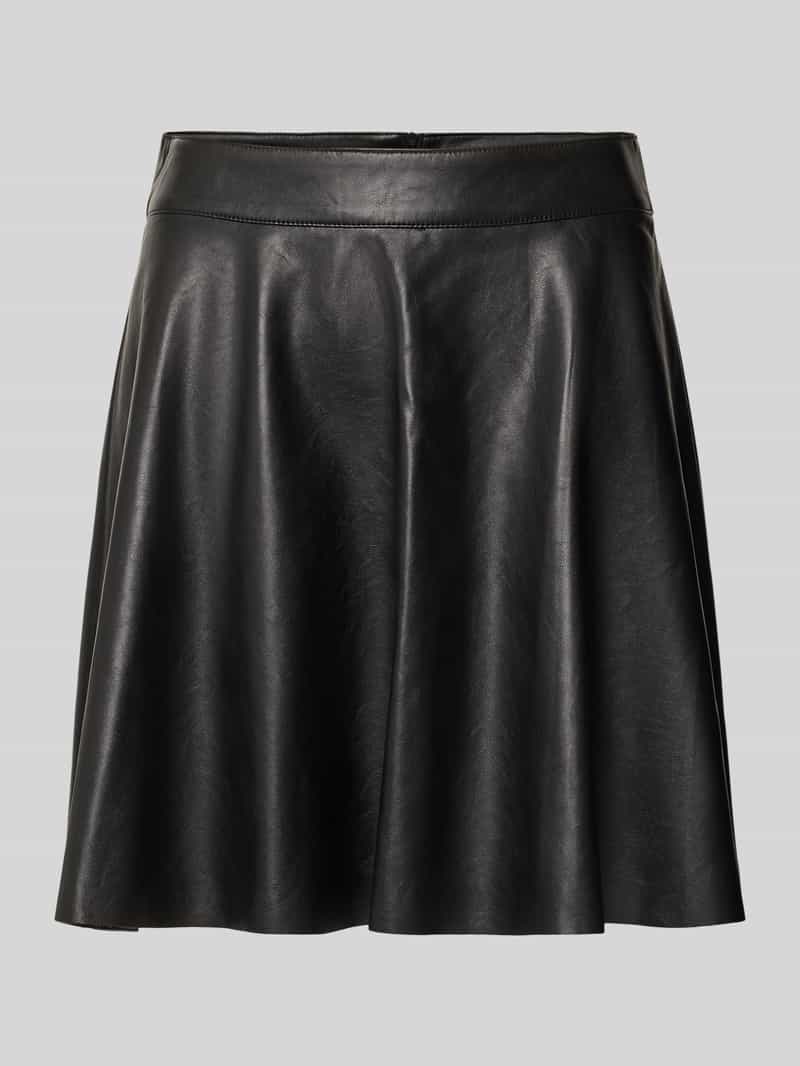 Only Uitlopende minirok in leerlook model 'LUNA'