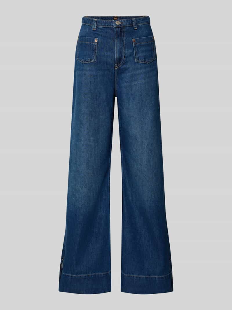 flared jeans van katoenmix model 'C_MARLENE'