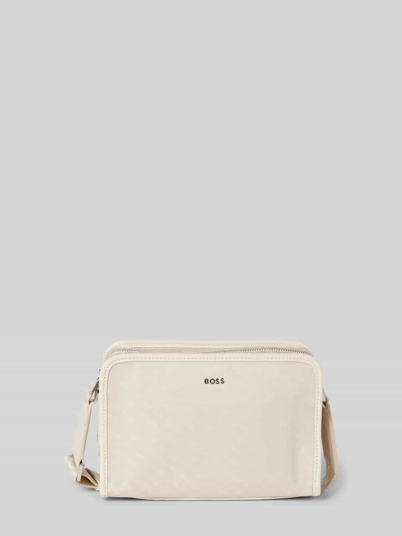 Crossbodytas met labeldetail, model 'Sandy'