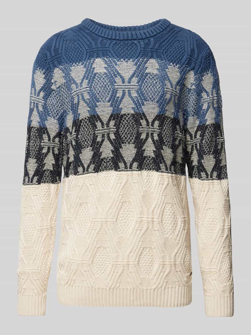 Gebreide pullover met labeldetail