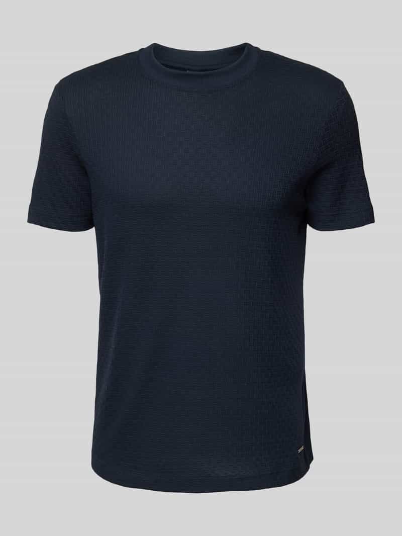 JOOP! Collection T-shirt met geribde ronde hals model 'Brandon'