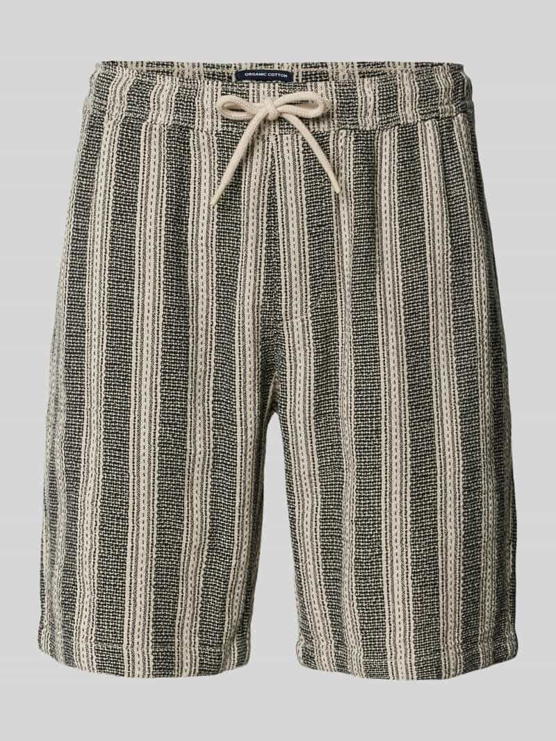 MCNEAL Korte regular fit broek met structuurmotief
