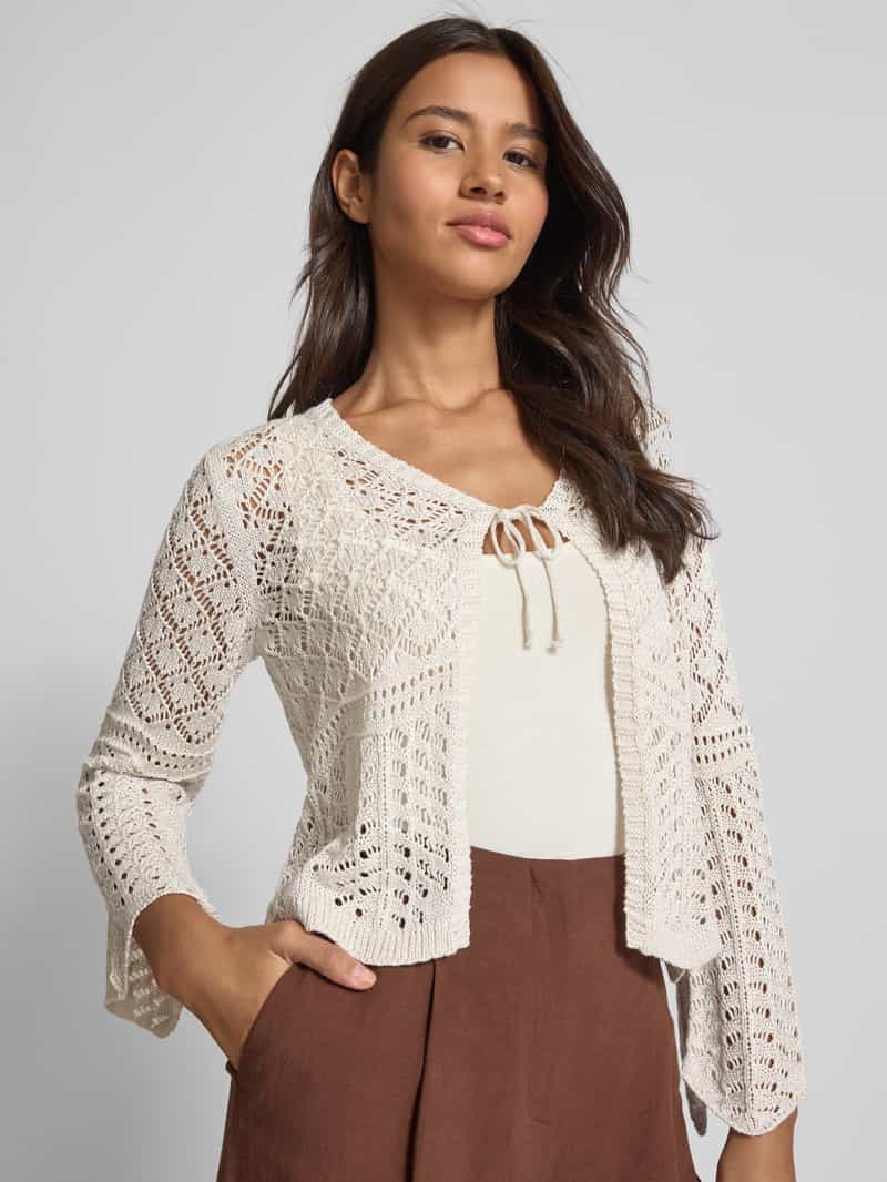 monari Cardigan met gaatjesmotief