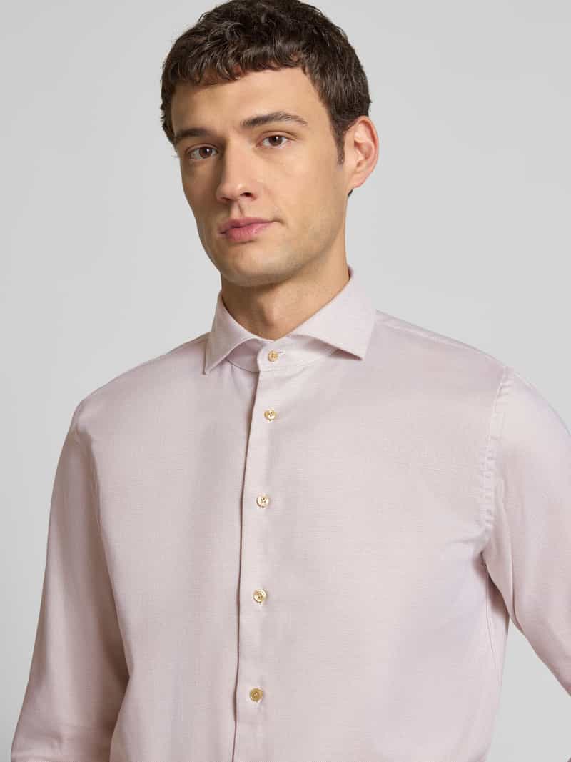 Profuomo Regular fit zakelijk overhemd met haaikraag model 'Cutaway'