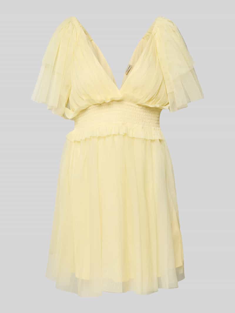 Lace & Beads Cocktailjurk met V-hals en tailleband
