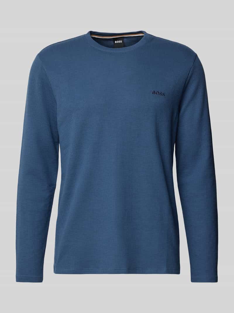 Boss Shirt met lange mouwen en labelstitching model 'WAFFLE'