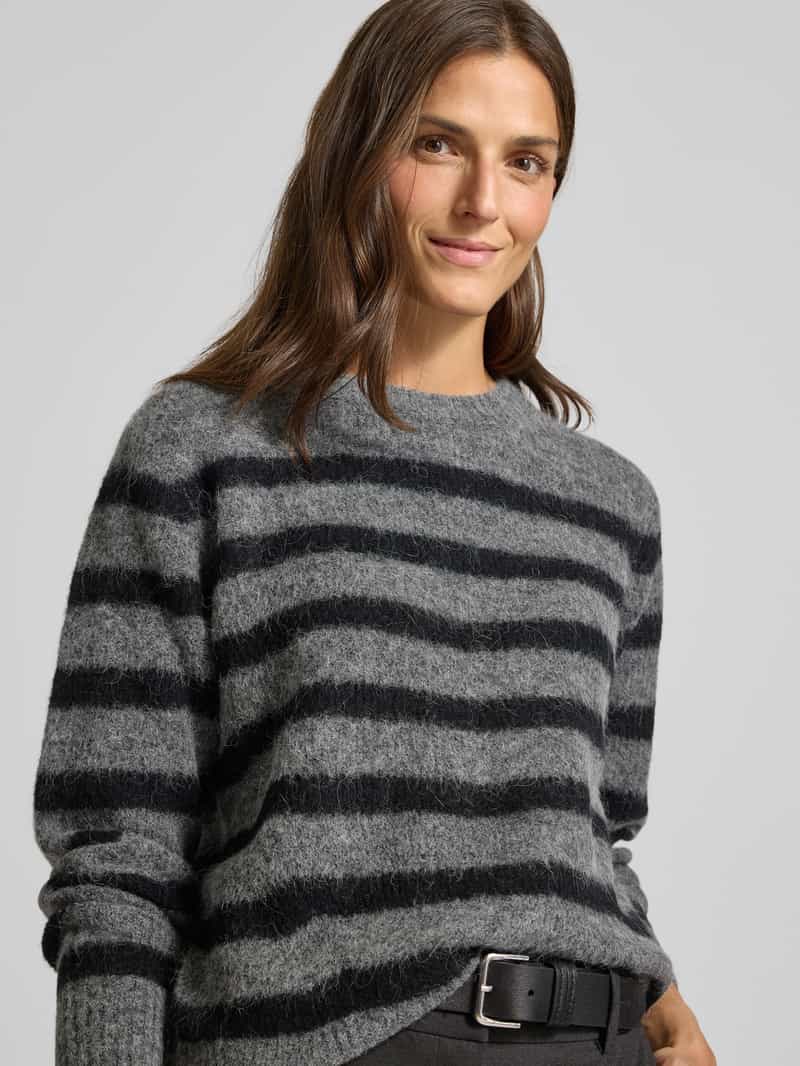 MOS MOSH Gebreide pullover met ronde hals model 'THORA'
