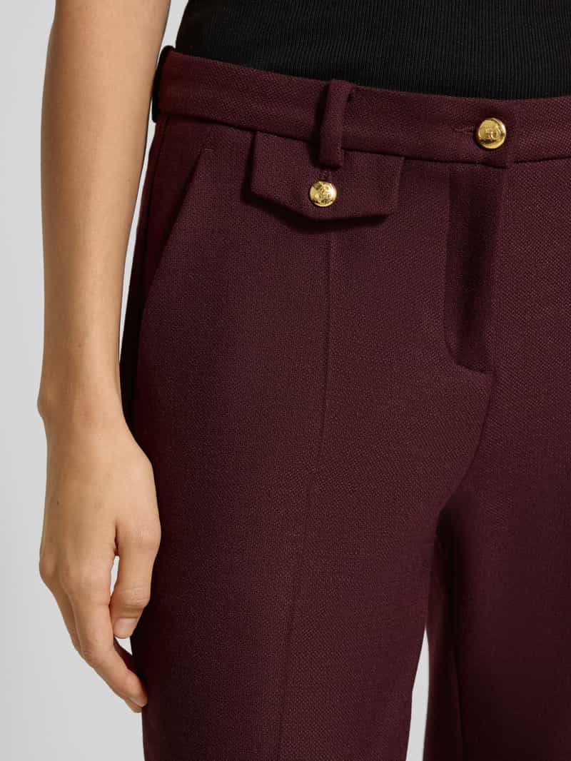 CAMBIO Stoffen broek met viscose en persplooien model 'KRYSTAL'
