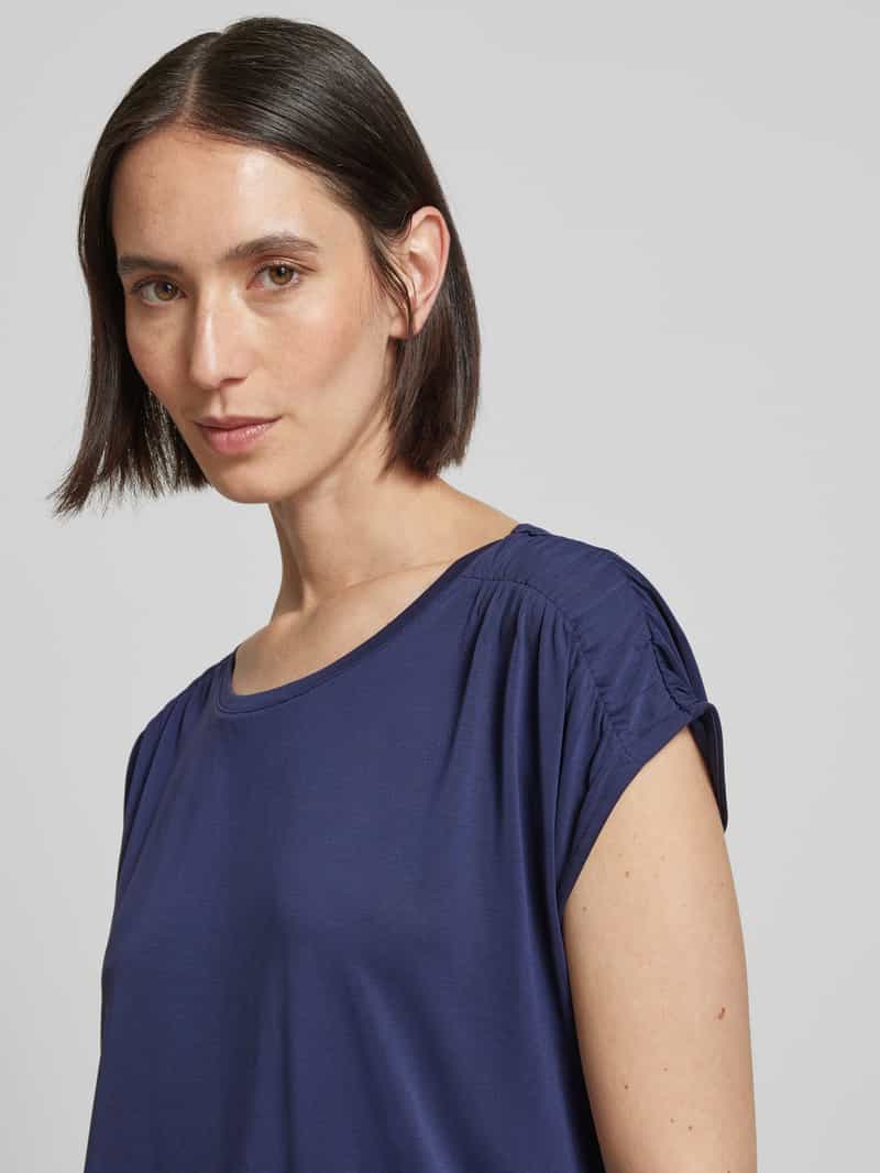 Christian Berg Woman T-shirt met geribde ronde hals