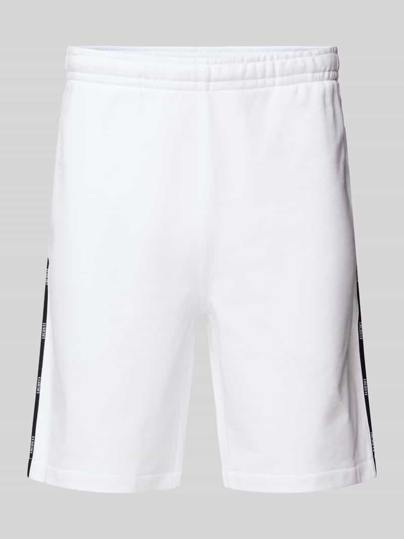 Lacoste Regular fit sweatshorts met galonstrepen